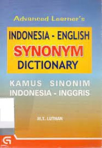 Image of Advanced Learner's Synonim Dictionary : Kamus Sinonim Indonesia - Inggris